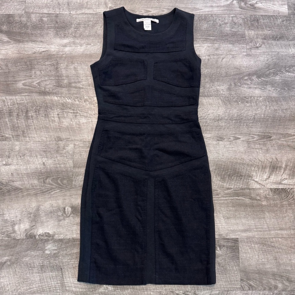 Diane Von Furstenberg Black Mini Dress